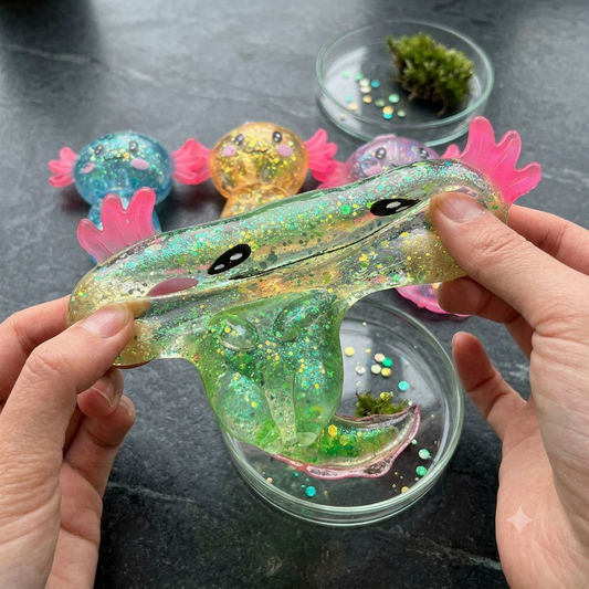 Squishy Axolotl Maltose Anti-Stress Étirable