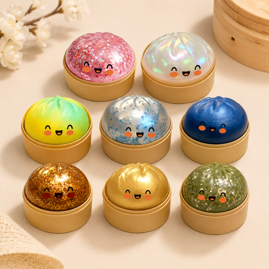 Plusieurs squishy kawaii réunis : début d'une collection