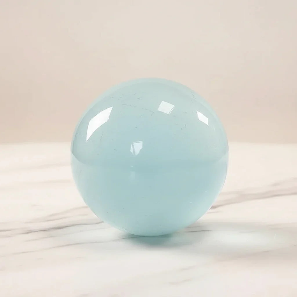 Squishy en gel transparent tenu dans une main, matière souple et sans danger
