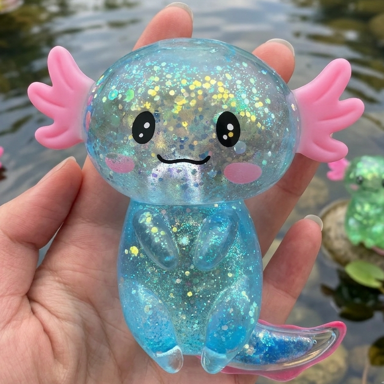 Squishy Axolotl Maltose Anti-Stress Étirable