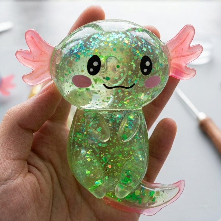 Squishy Axolotl Maltose Anti-Stress Étirable