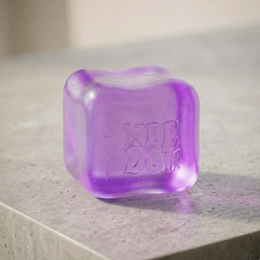 Squishy Nee Doh cube coloris violet