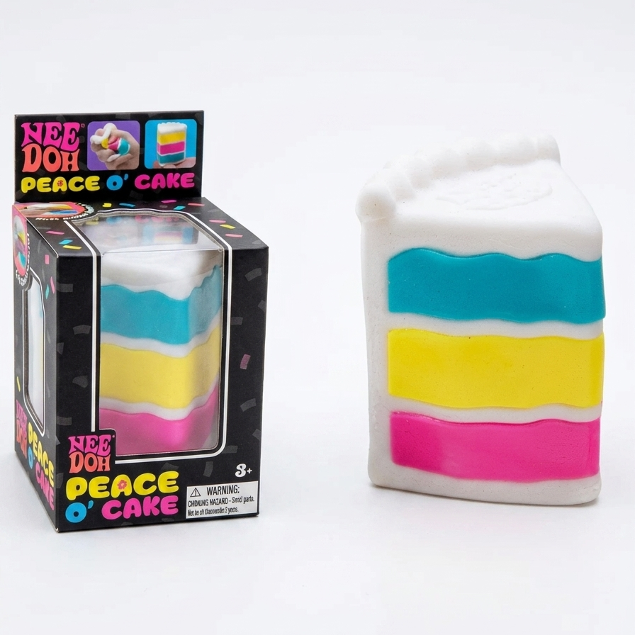 Squishy Nee Doh part de gâteau anti-stress à couches colorées