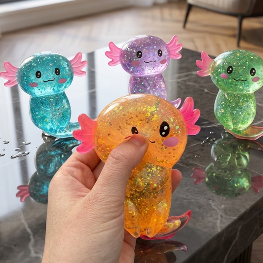 Squishy Axolotl Maltose Anti-Stress Étirable