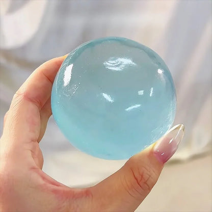 Squishy mochi transparent rose à rebond rapide