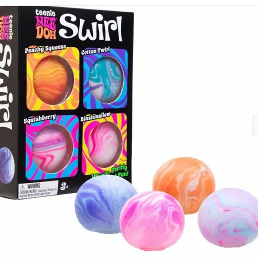 NeeDoh Teenie Swirl Squishy (lot de 4)