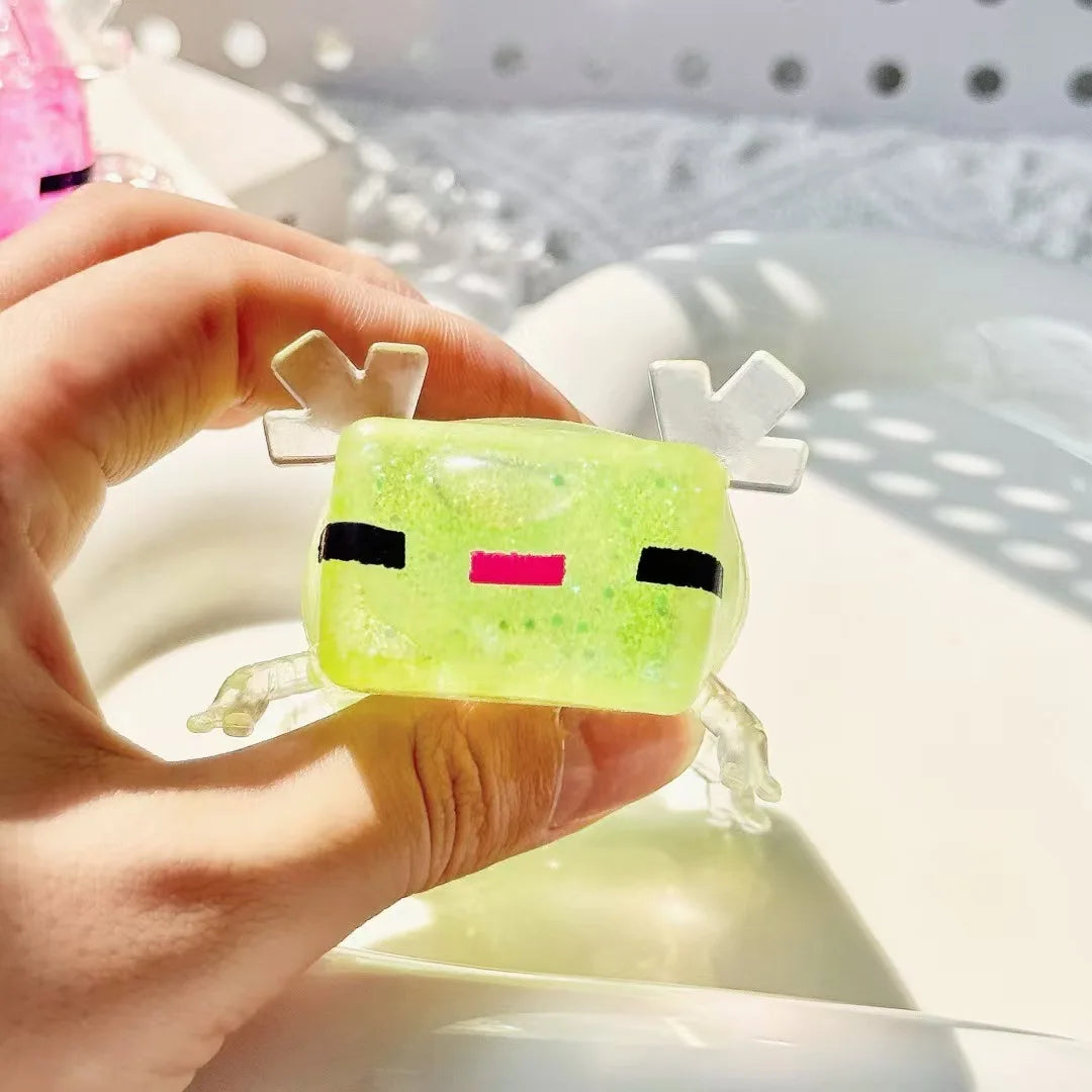 Squishy axolotl étirable coloris bleu