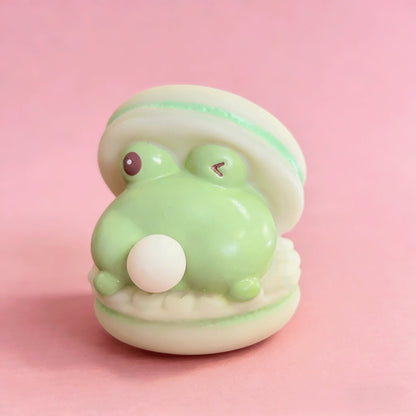 Squishy burger kawaii avec grenouille verte cachée