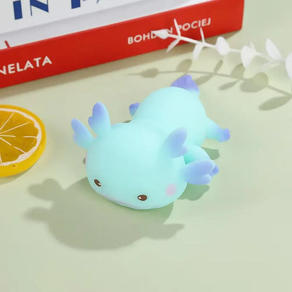 Squishy axolotl kawaii coloris rose pastel ultra doux