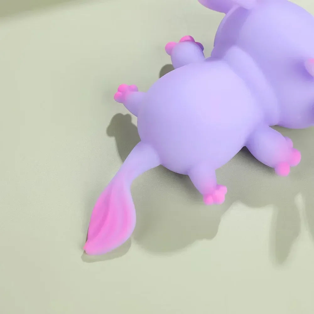 Squishy axolotl kawaii à retour lent inclus dans le pack animaux