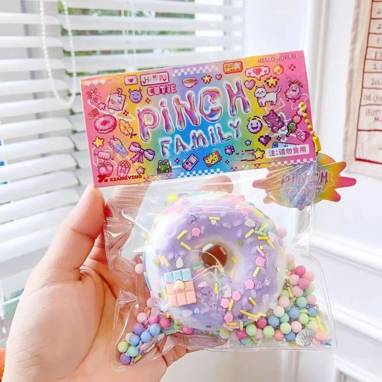 Squishy donut coloris rose gourmand