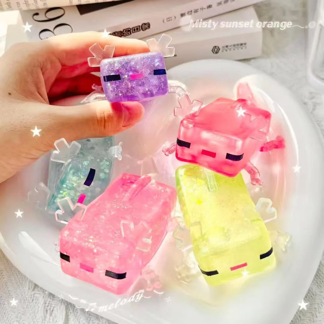 Squishy axolotl kawaii sensoriel à presser