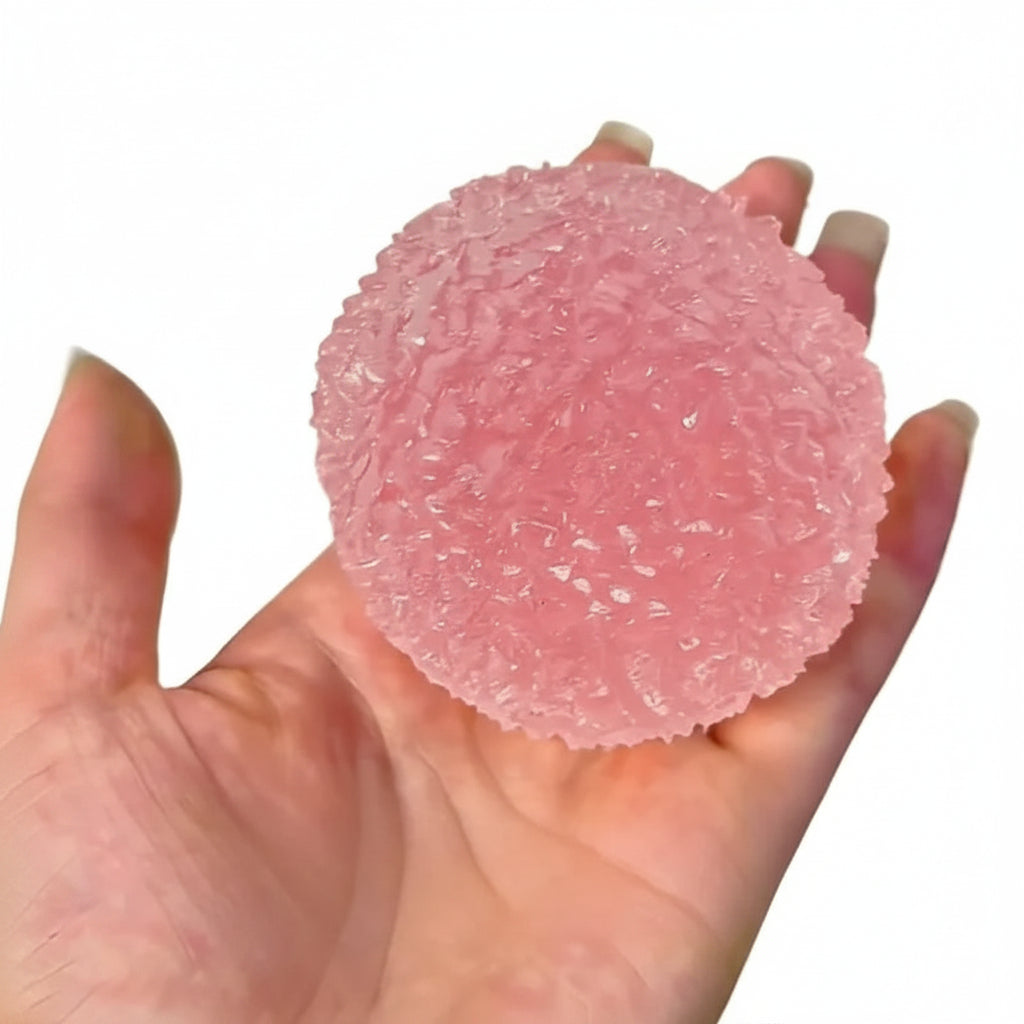 Squishy mochi boule glace rose pastel à rebond lent