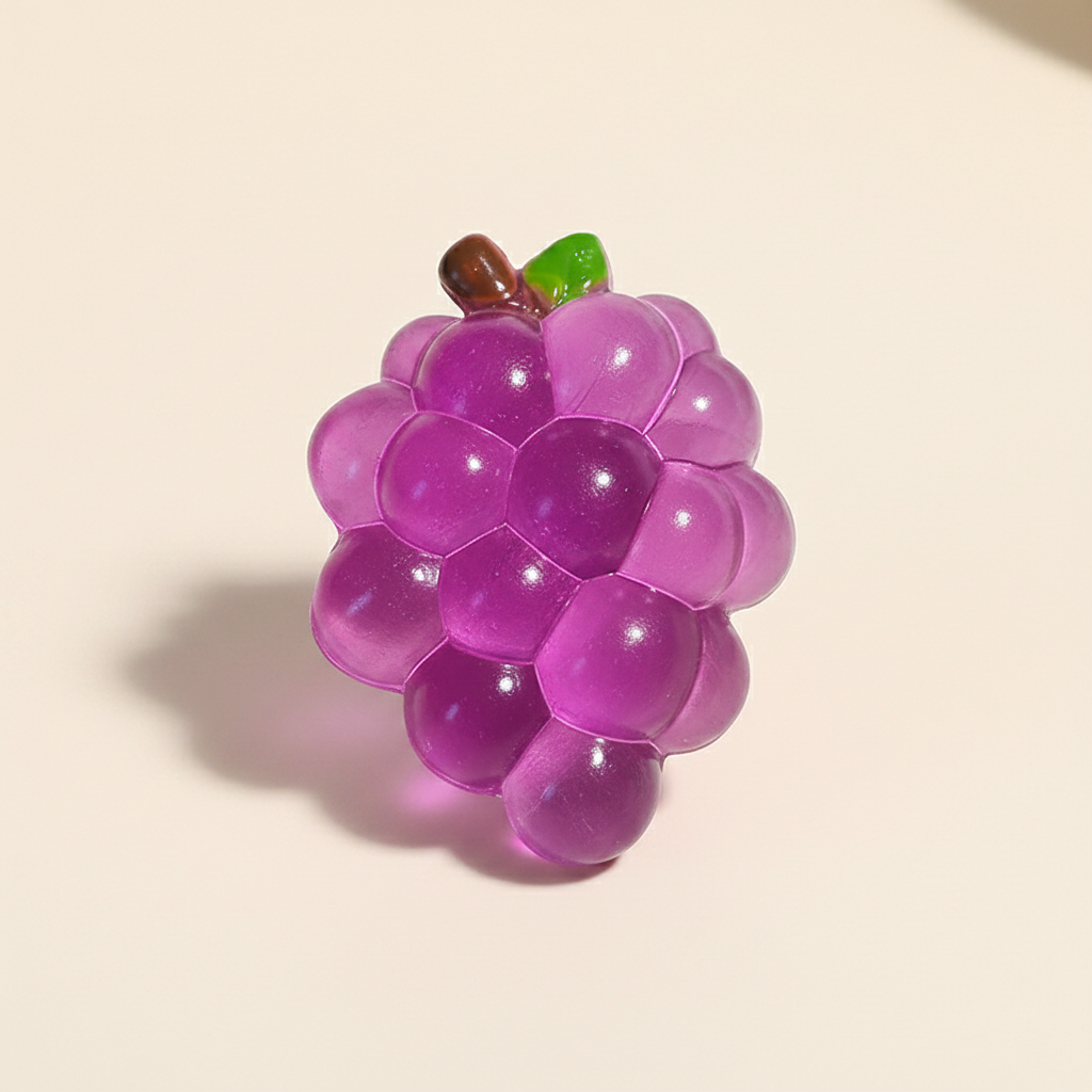 Pack squishy food kawaii : fraise, grappe de raisin et dumpling à retour lent