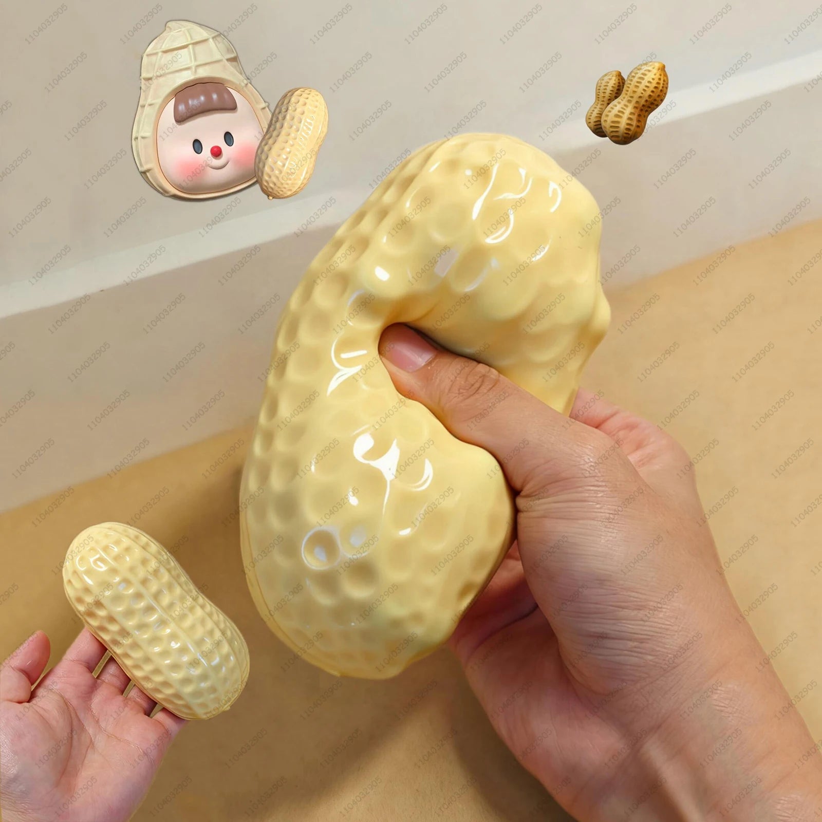 Squishy cacahuète anti-stress crunchy ASMR
