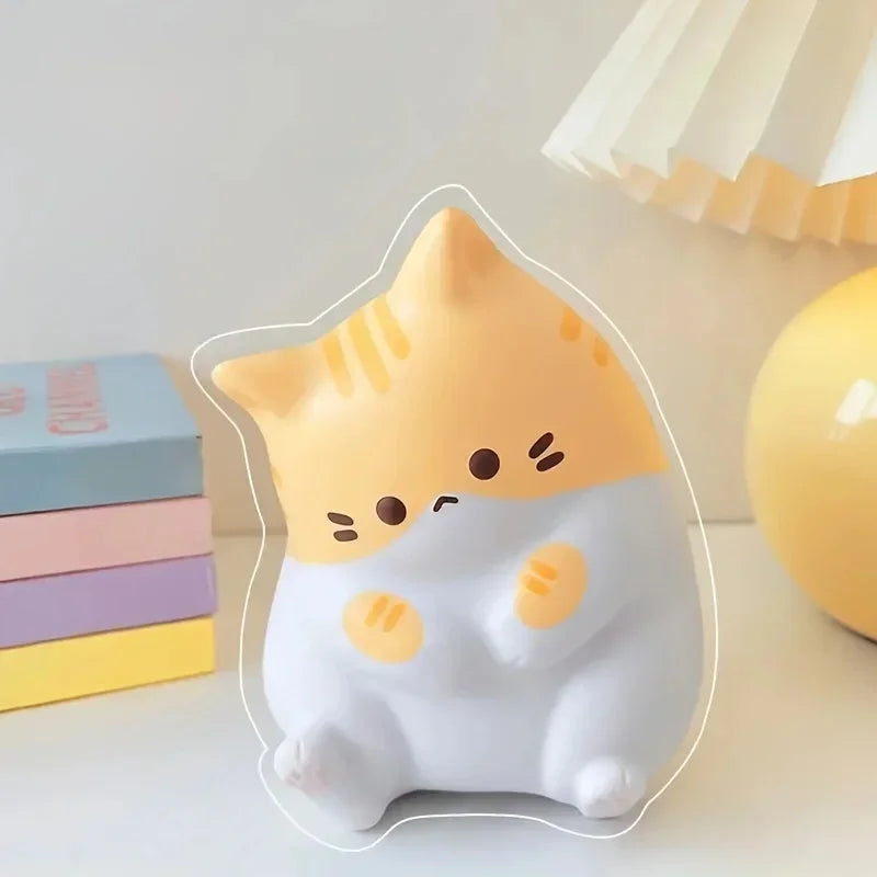 Squishy chat kawaii mini coloris blanc anti-stress