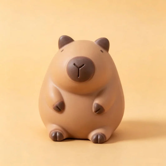 Squishy capybara kawaii anti-stress beige, format paume de main