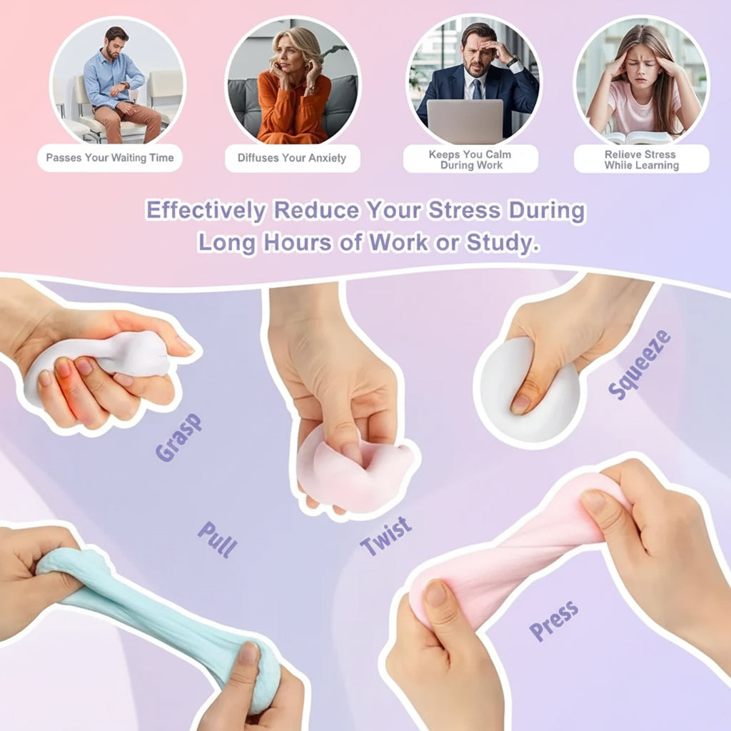 Squishy grappe modelable sensorielle pack de 2 anti-stress