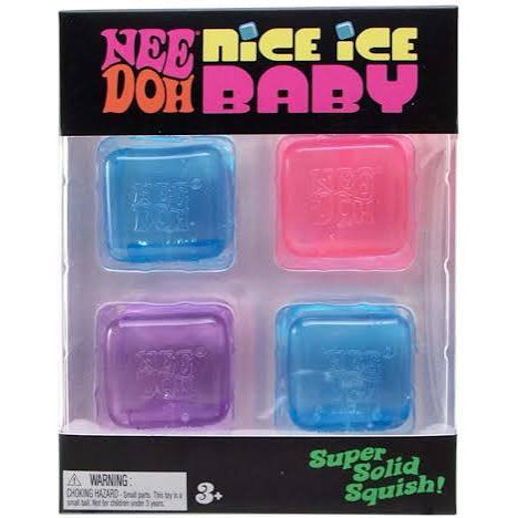 Pack squishys NeeDoh Nice Ice Baby cube en gel, lot fidget anti-stress