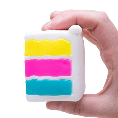 Squishy part de gâteau Nee Doh Peace O Cake, fidget sensoriel